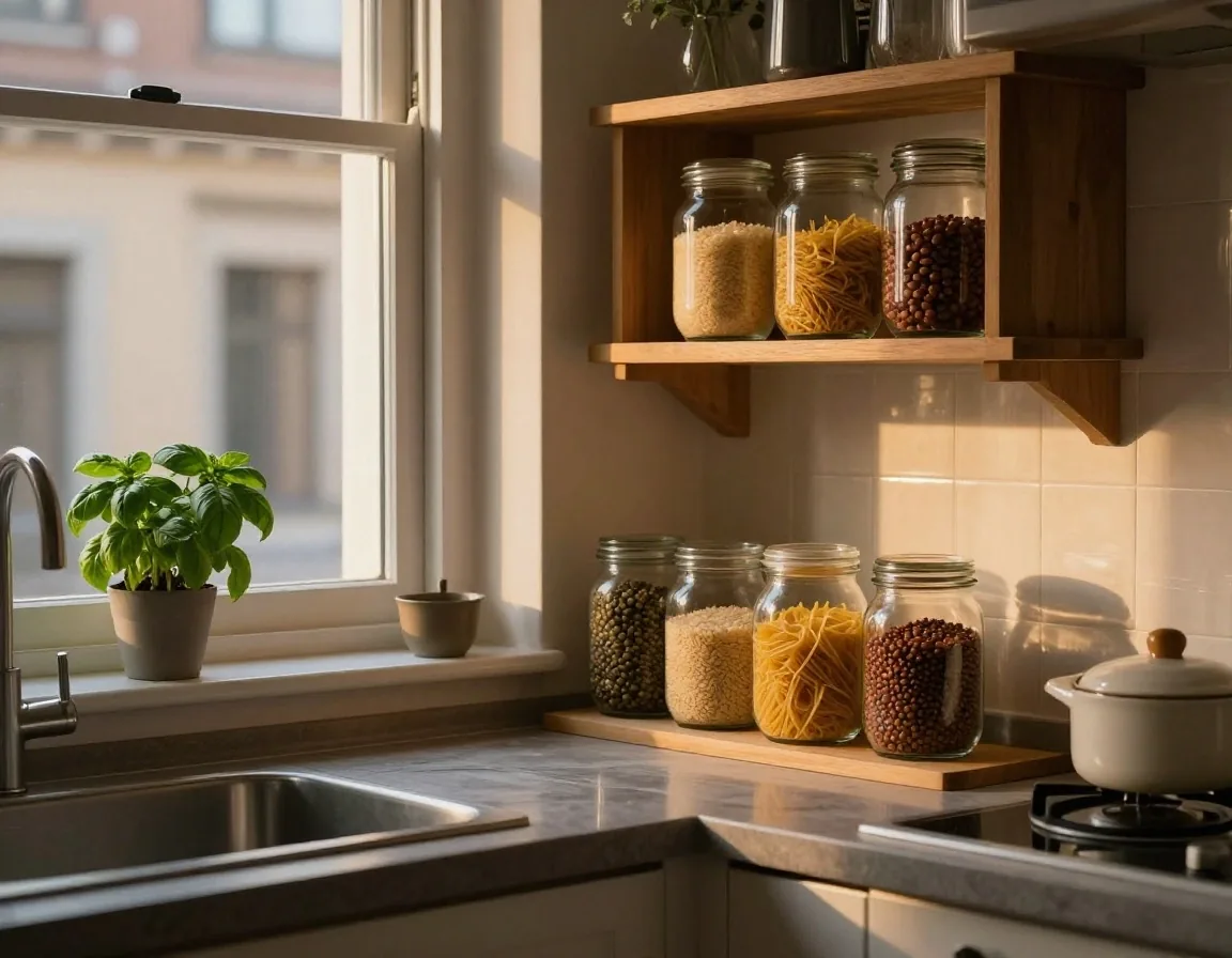 Famiglia che confronta bollette e budget sul tavolo di cucina