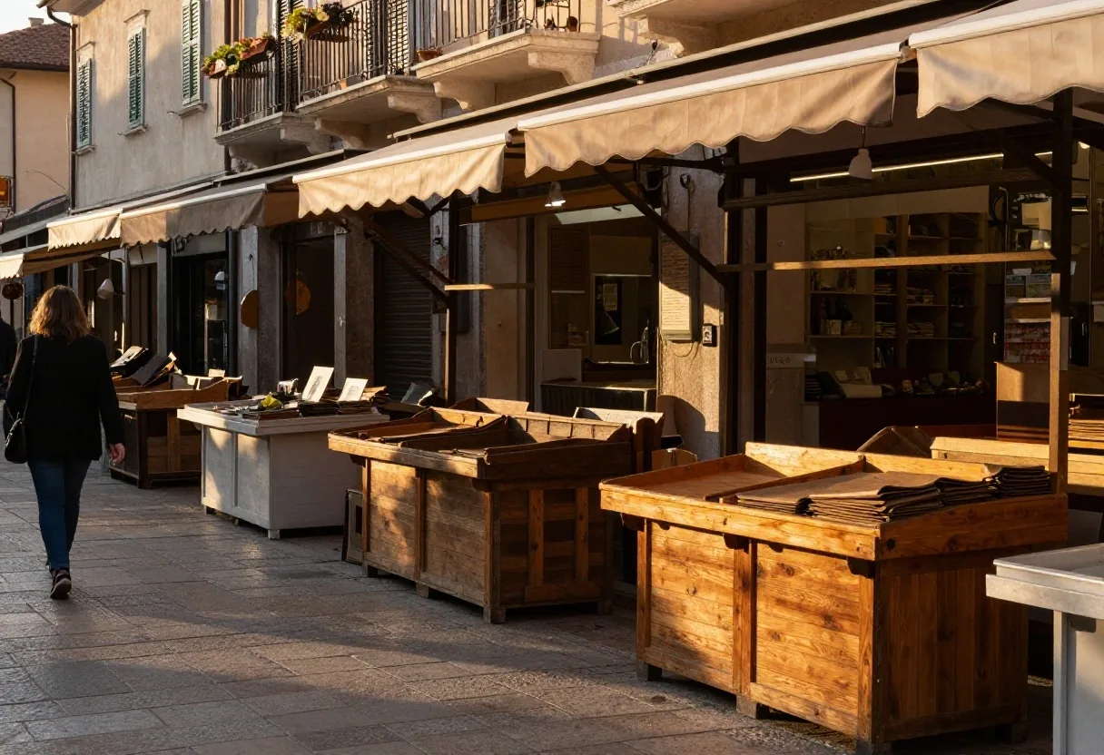 Mani che confrontano cartellini dei prezzi al mercato
