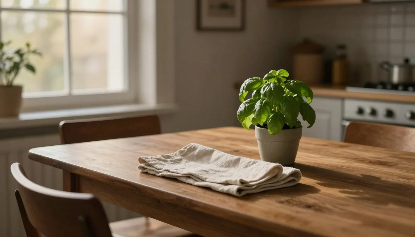 Tavolo di cucina a Roma con buste e ricevute per il budget di casa